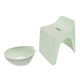 ヒューバス バススツール&ウォッシュボール 30cm グレイッシュグリーン