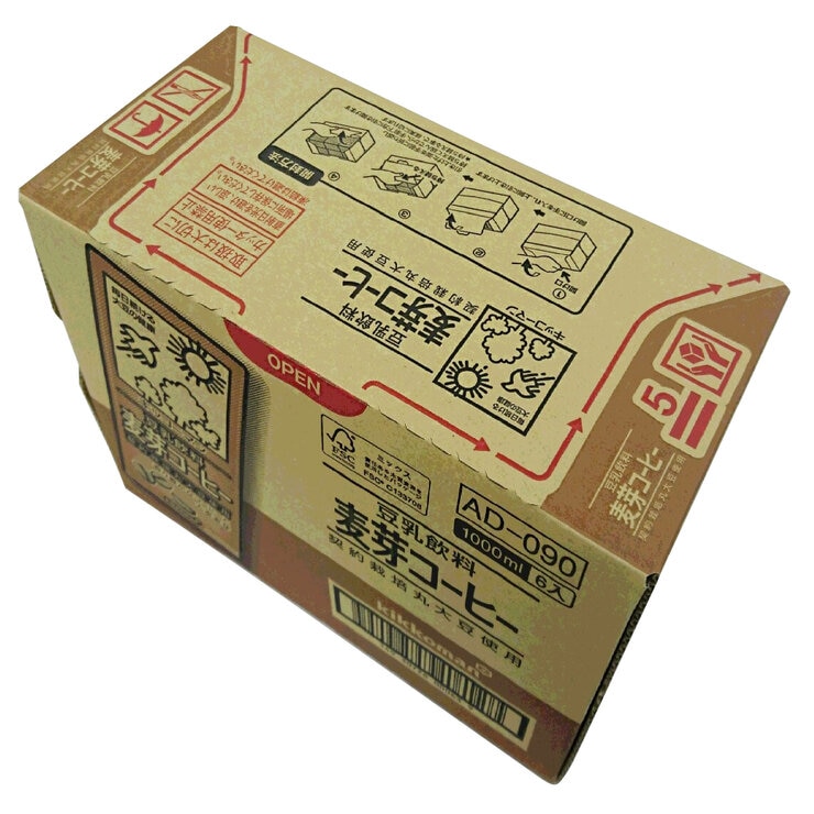 キッコーマン 豆乳飲料麦芽コーヒー 1L x 6 キッコーマン 豆乳飲料麦芽コーヒー 1L x 6