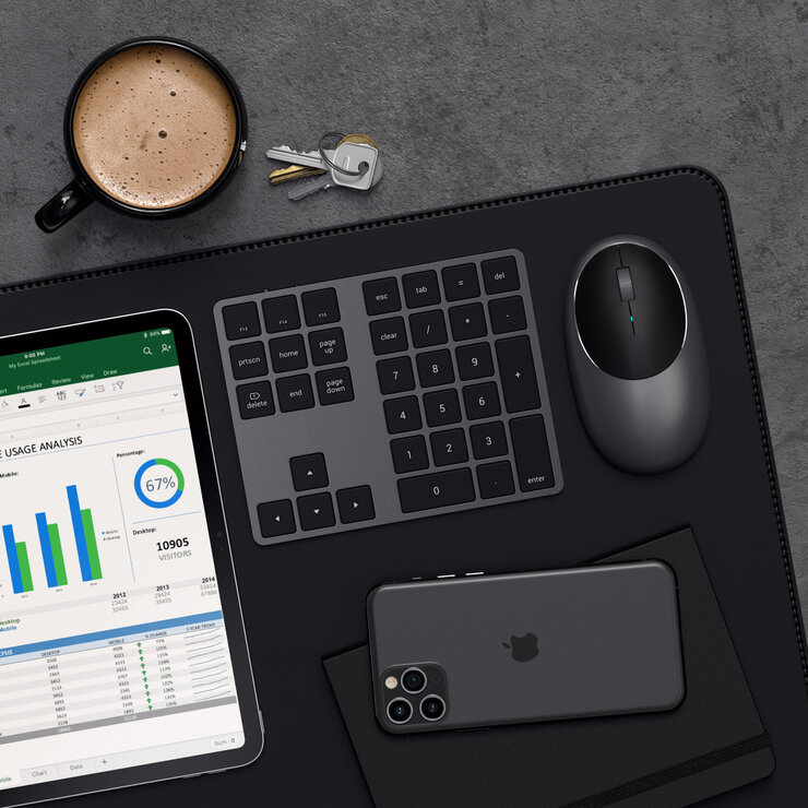 Satechi Bluetoothエクステンデットキーパッド スペースグレー