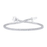 18K ホワイトゴールド 1.00カラット ダイヤモンド テニスブレスレット 16.5センチ