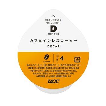 UCC DRIP POD カフェインレスコーヒー 12カプセル入