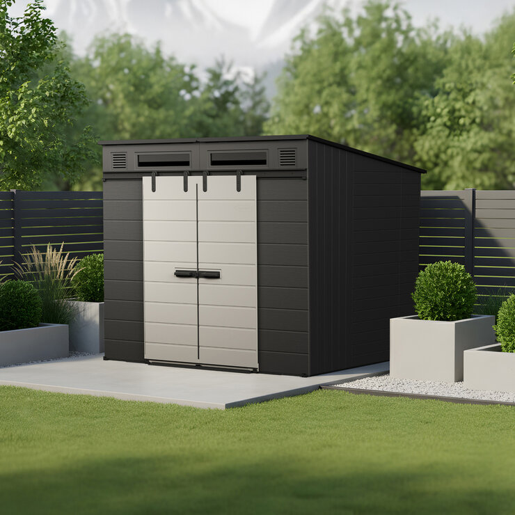 Suncast Modernist 屋外物置 8 x 7 フィート (約 2.5 x 2.2m) Suncast Modernist 屋外物置 8 x 7 フィート (約 2.5 x 2.2m)