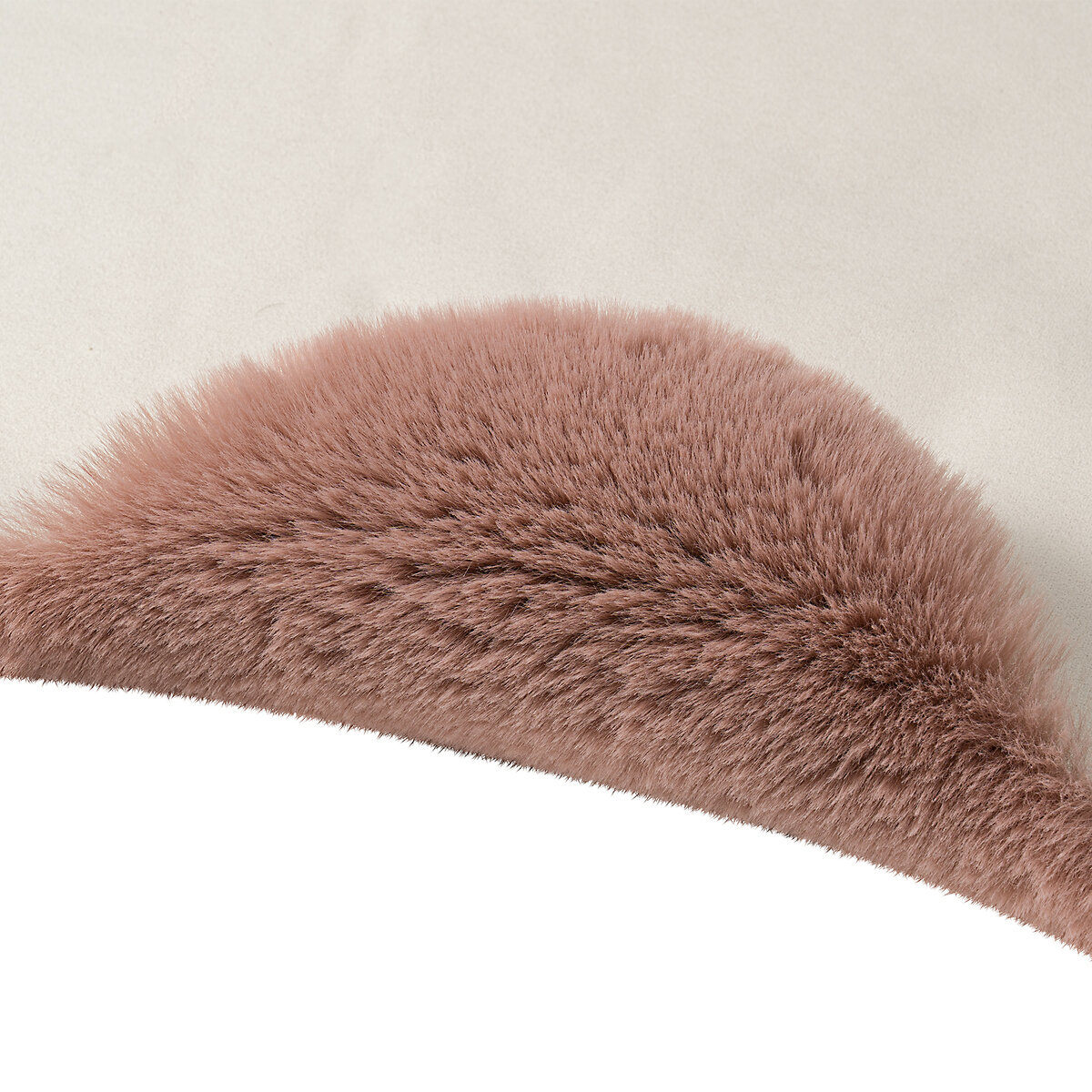 Mon Chateau フェイクファーラグ 60 x 177cm ピンクソリッド