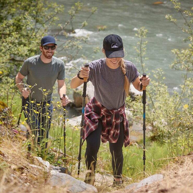 カスケードマウンテンテック トレッキングポール TP-CF-QL-CORK-GY-C