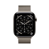 Apple Watch S11 Cellular 46mmナチュラルチタニウムケースとナチュラルミラネーゼループ - S/M