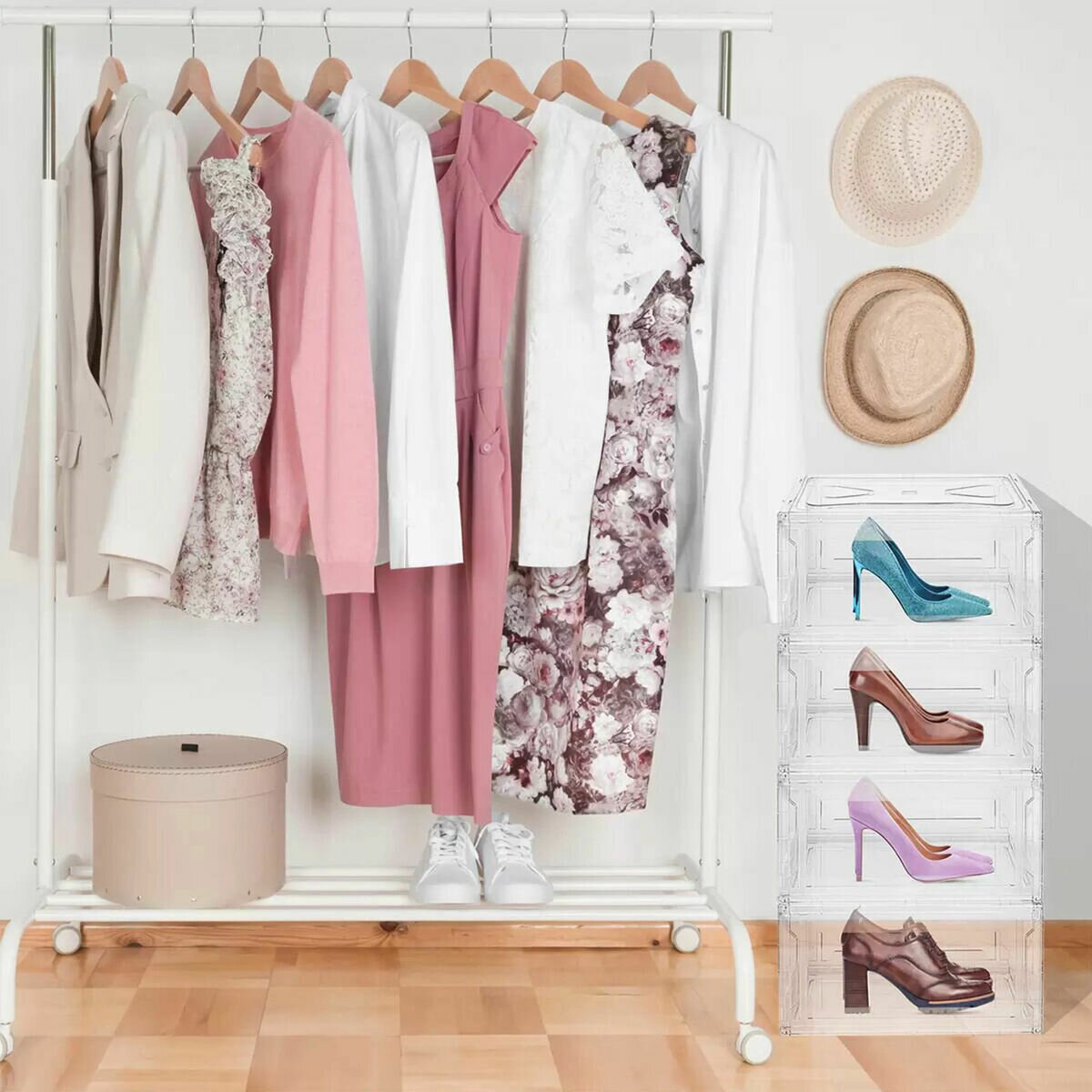 AG BOX プレミアム クリアシューボックス 4個セット