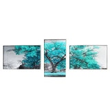 クリスタルアート ブルーツリー 3枚セット