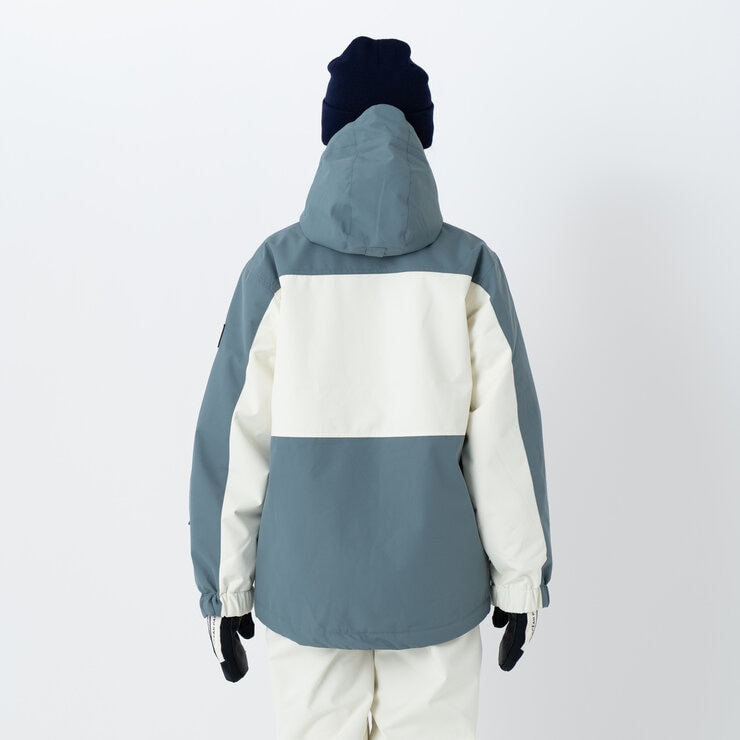 オーシャンパシフィック レディース スノージャケット クリーム / ダークグレー M