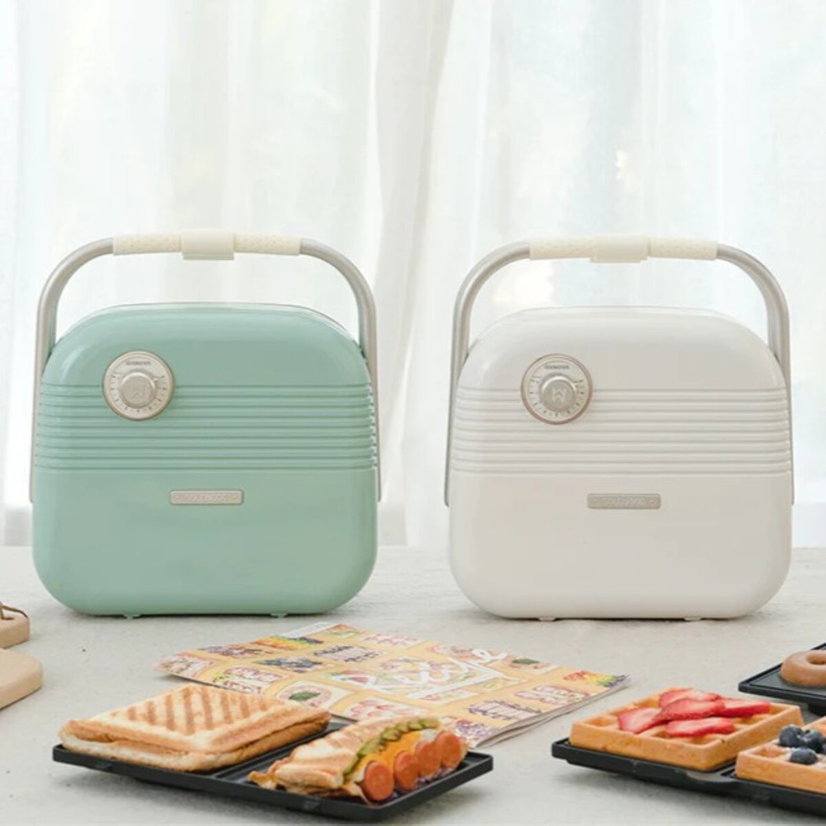 SOLEMOOD サンドイッチメーカー HY-6602 SOLEMOOD マルチサンドメーカー HY-6602 エメラルド | Costco Japan