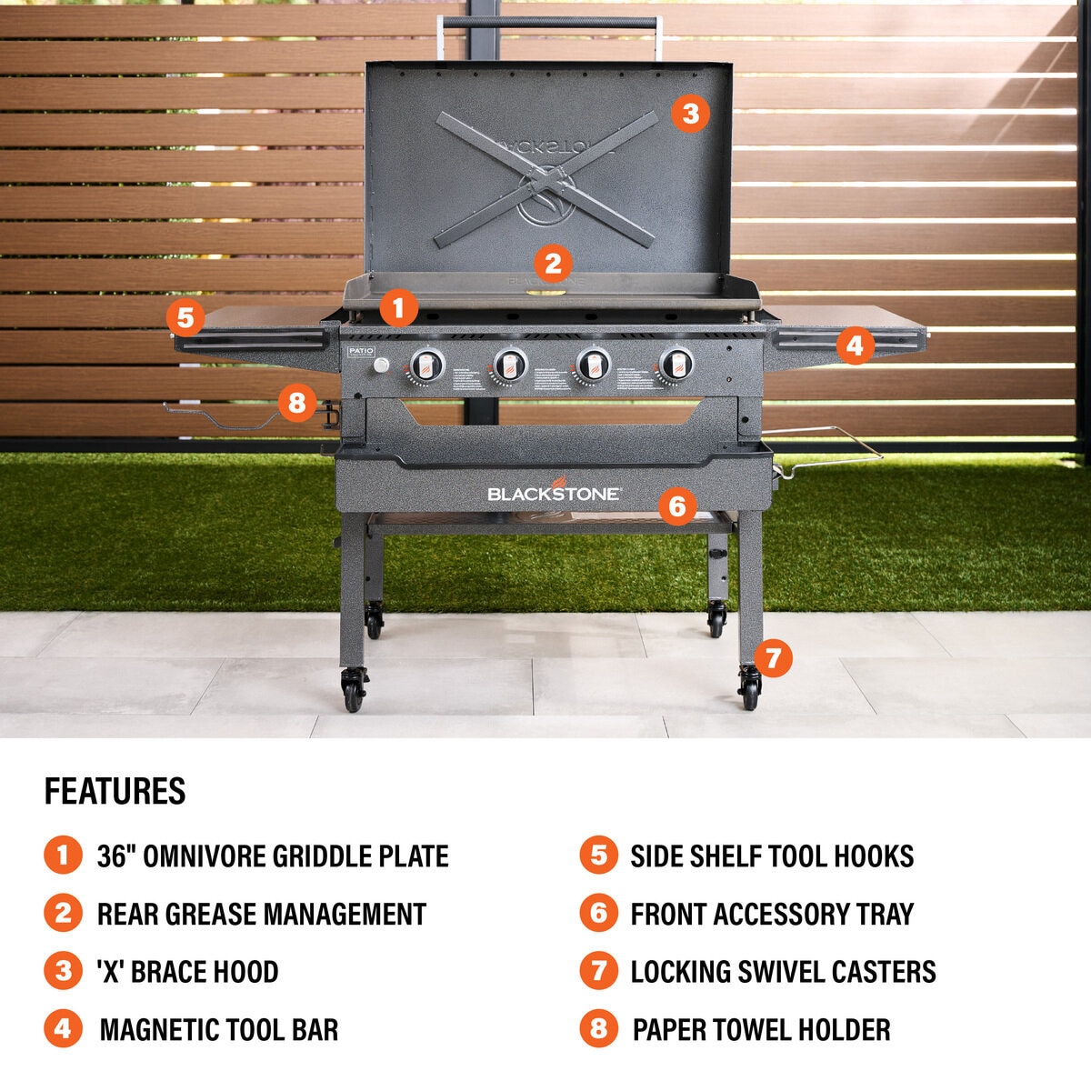 ブラックストーン Omnivore 36インチ (91 cm) 4バーナー LPガス グリドル ブラックストーン Omnivore 36インチ (91 cm) 4バーナー LPガス グリドル