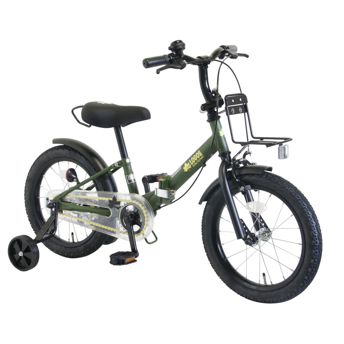 ロゴス 16インチ 子供用 折り畳み自転車 LG-16FD カーキ