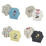 スヌーピー キッズ 長袖 2枚組 スヌーピー キッズ 長袖 2枚組