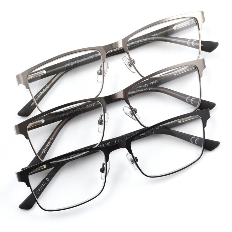 Design Optics® by Foster Grant "LIAM"/"KYNE" リーディンググラス 1.50 3着セット