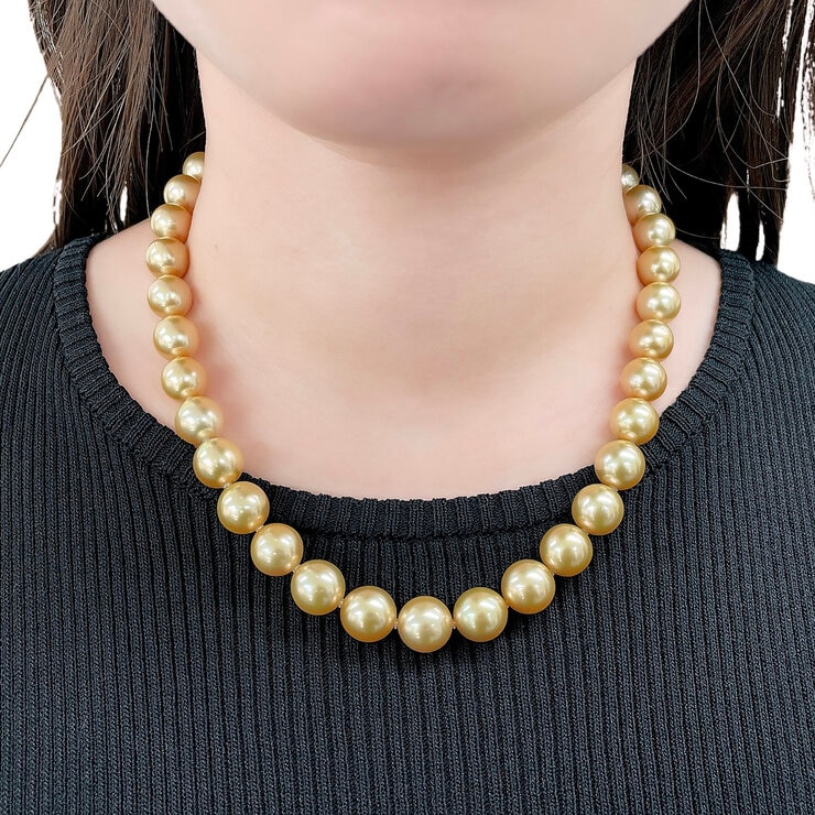 南洋ゴールド花珠ネックレス 9.5mm-11.5mm /WNK0041