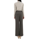 ボニスパックス レディース ワイドパンツ ダークカーキ S