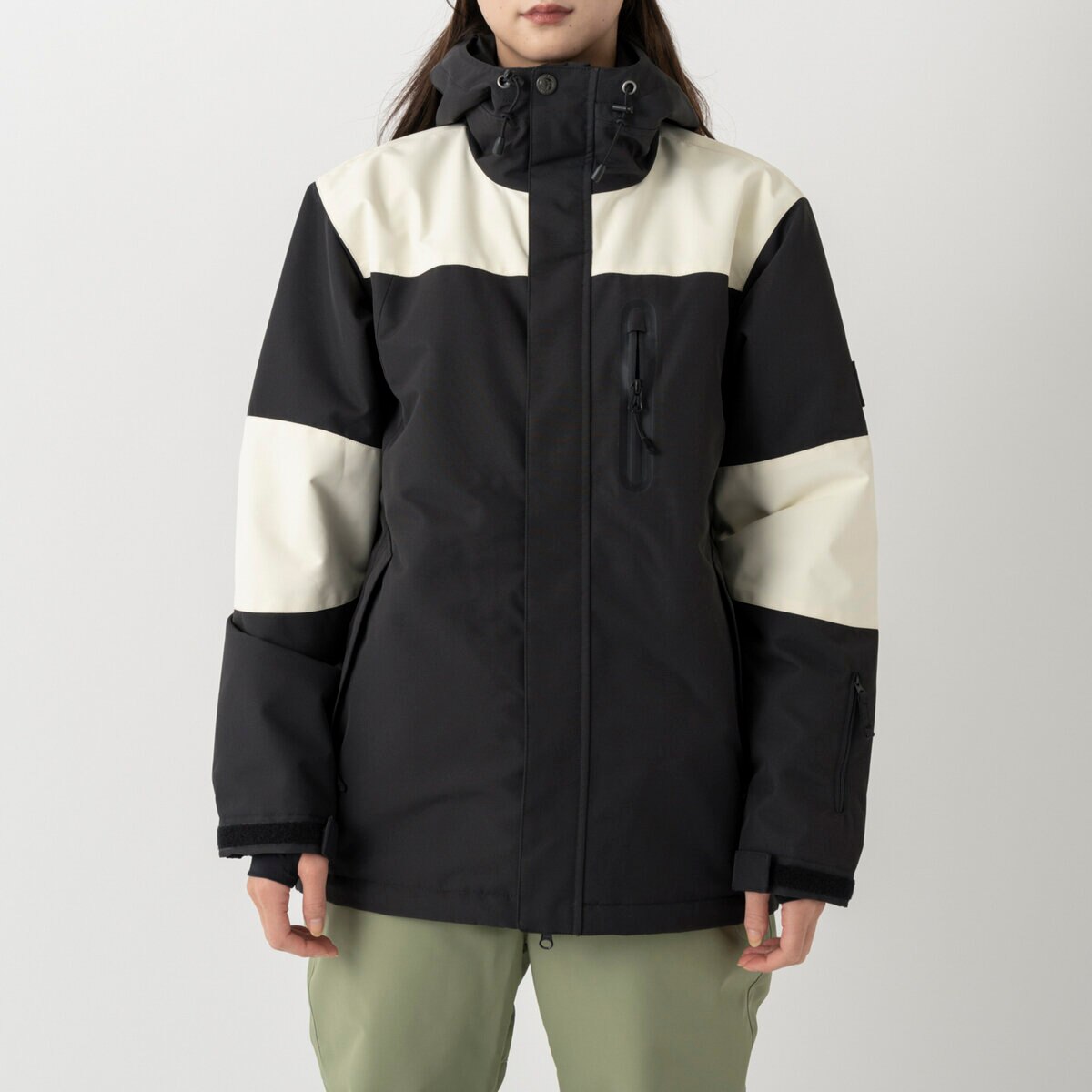 オーシャンパシフィック レディース スノージャケット ブラック / クリーム L