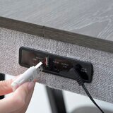 YAMAZEN スピーカー付きサイドテーブル グレー