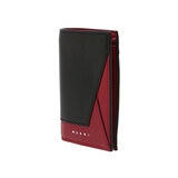 マルニ メンズ 二つ折り財布 - ブラック/レッド
