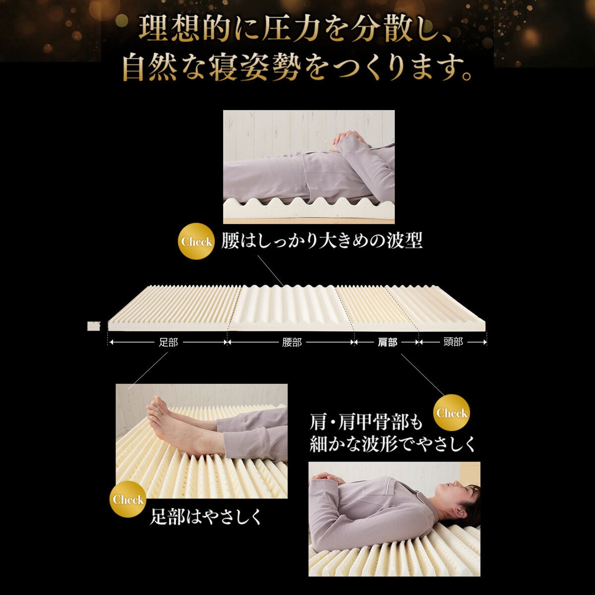 ロマンス小杉 ラテックス トッパーマットレス シングル 97cm x 800cm x 6cm