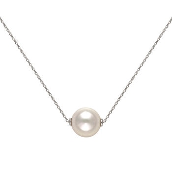 18K ホワイトゴールド あこや パール 8.5mm ネックレス