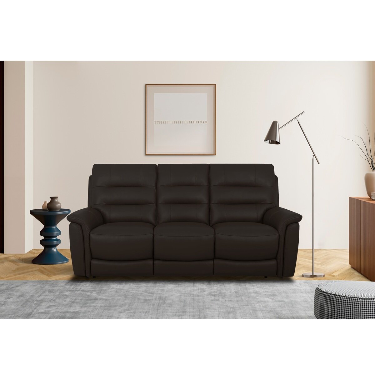 HTL レザーパワーリクライニングソファ