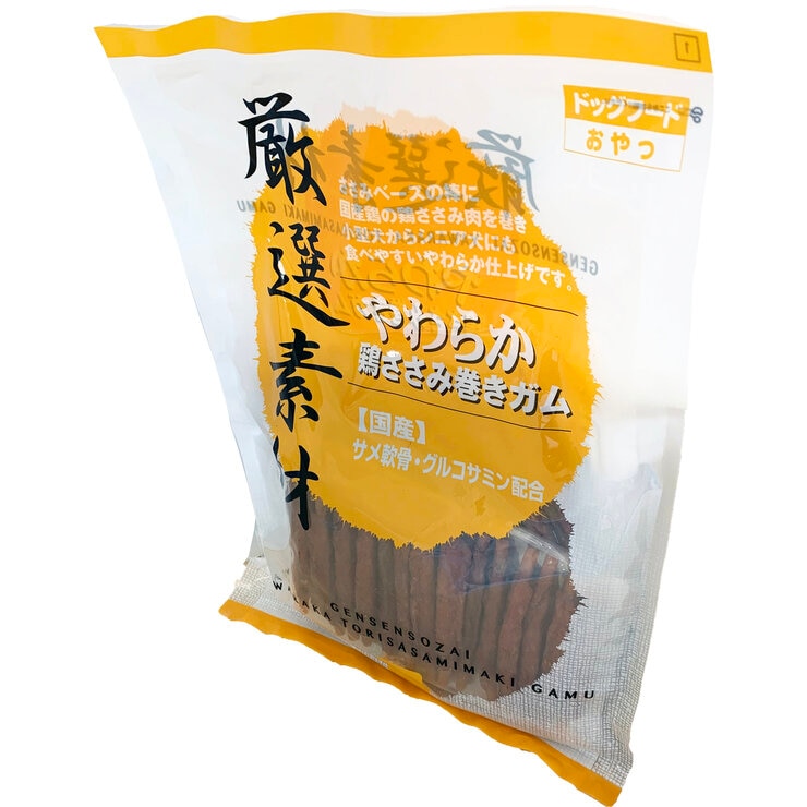 厳選素材 やわらか鶏ササミ 巻きガム 66本 厳選素材 やわらか鶏ササミ 巻きガム 66本