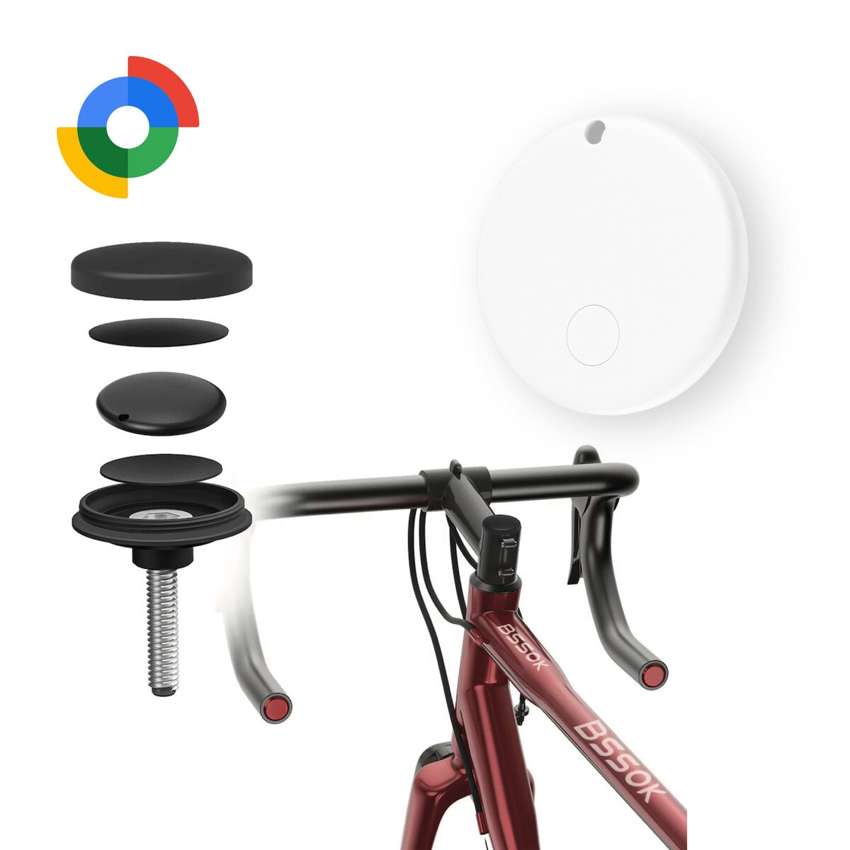 ローシャルタグ for Android + アヘッド 取り付け式 タグホルダー ブラック