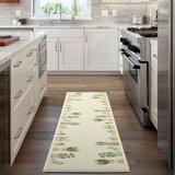 防カビ加工キッチンマットランナー 50cm x 180cm プラント ラブ