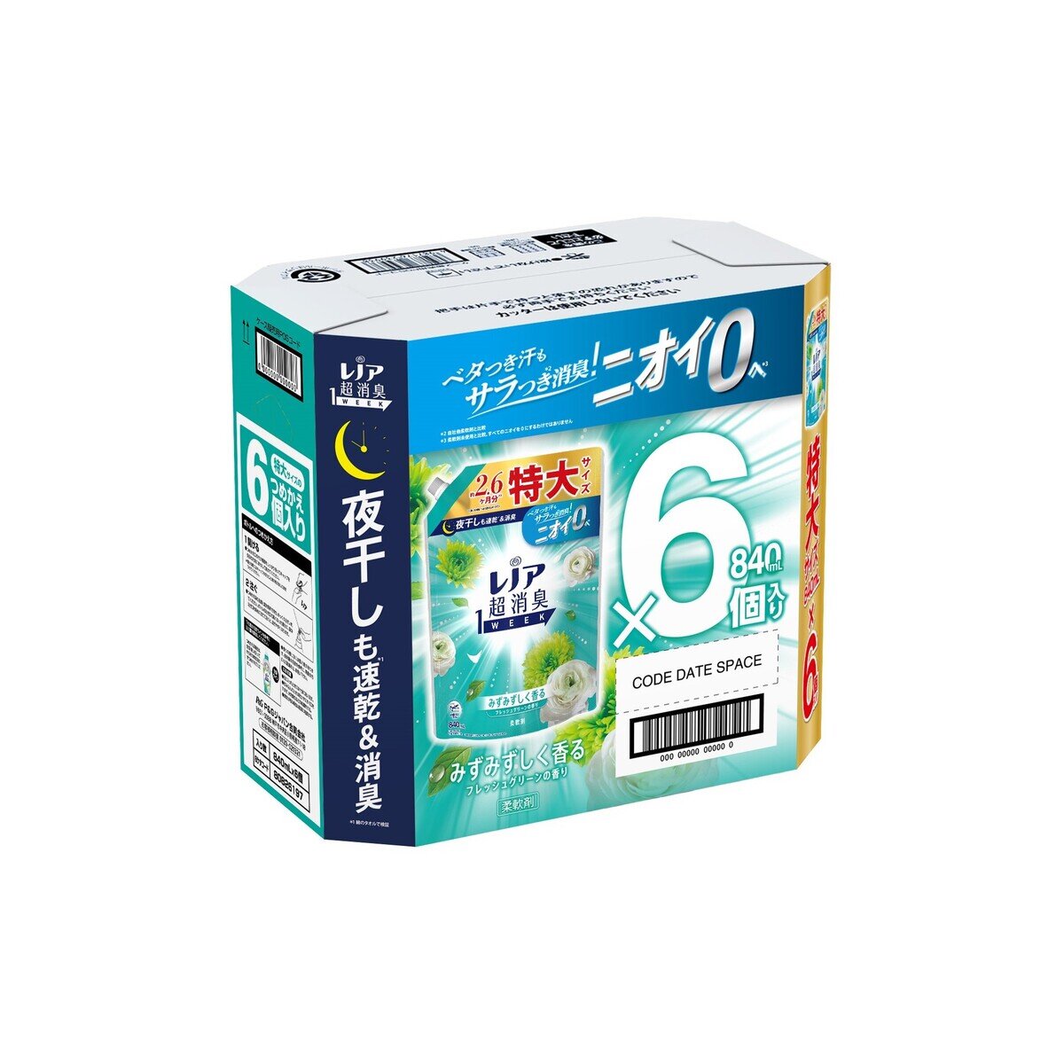 レノア超消臭1WEEK 840ml x 6