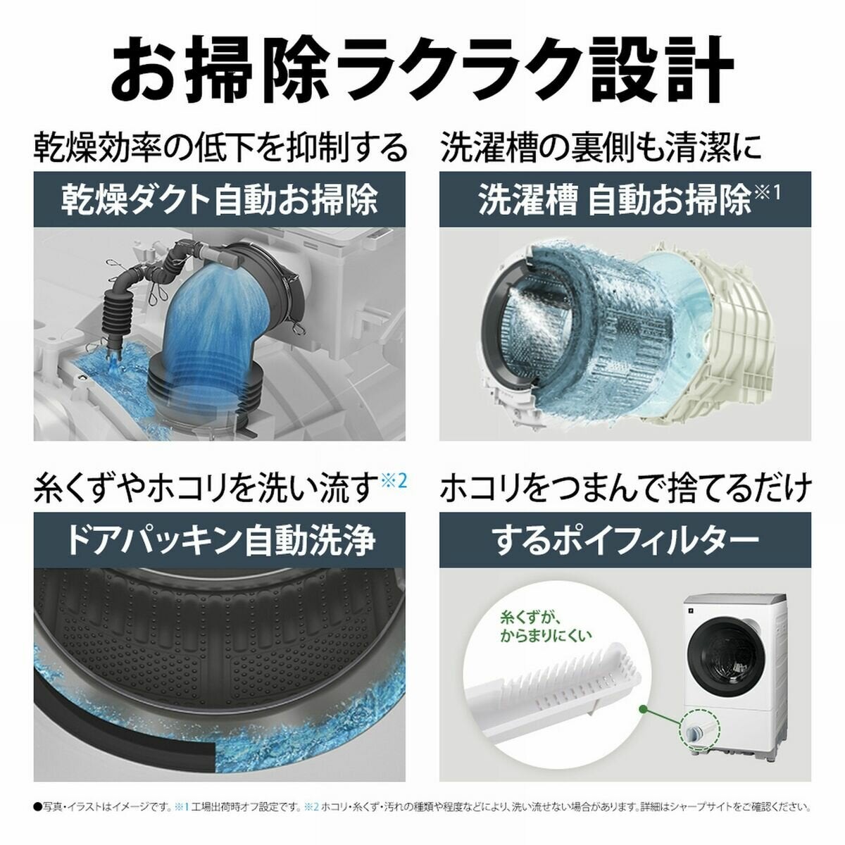 シャープ ドラム式洗濯乾燥機 洗濯 12kg 乾燥 6kg ES-12P1 WL 左開き シャープ ドラム式洗濯乾燥機 洗濯 12kg 乾燥 6kg ES-12P1 WL 左開き