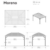 SOJAG モレノ サンシェルター 10 x 14フィート (3 x 4.2m)