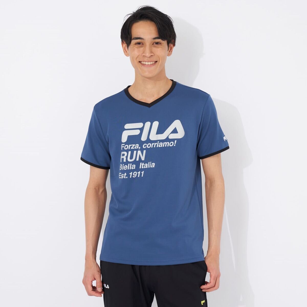 FILA メンズ 接触冷感 半袖 Tシャツ