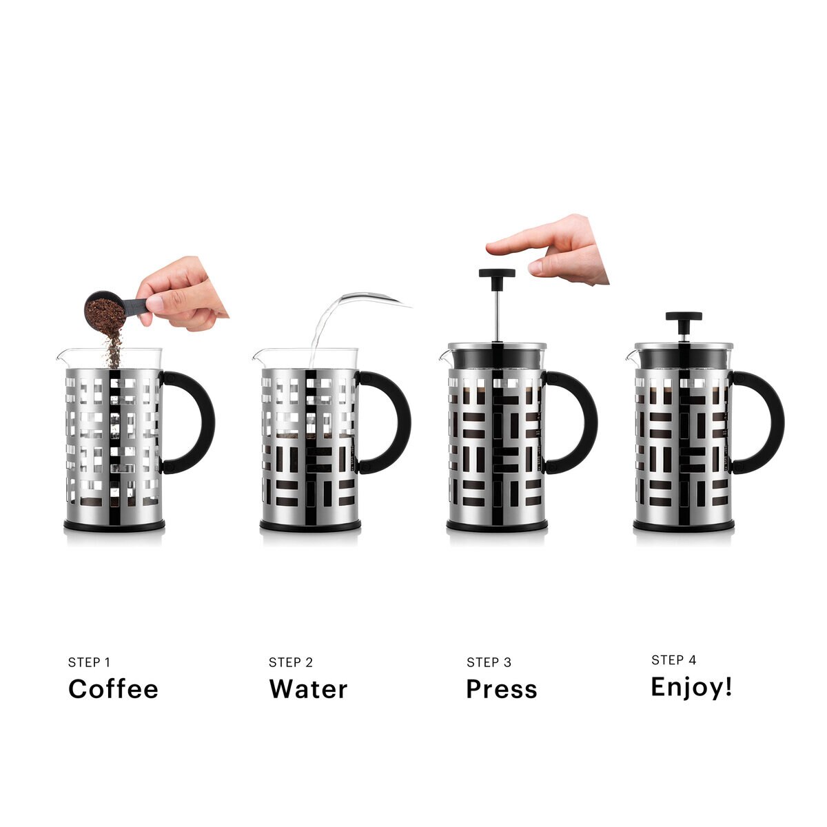 ボダム アイリーン フレンチプレス コーヒーメーカー 1L シルバー