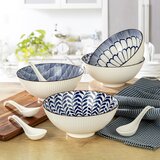 Signature Housewares Ramen Bowls With Spoons 4PC