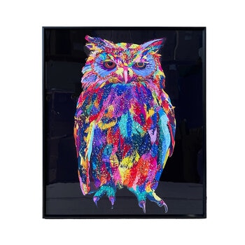 クリスタルアート オウル 51 x 61cm