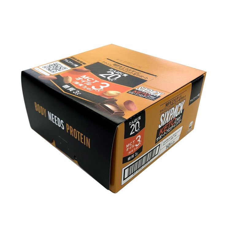 SIXPACK KETO Diet サポートプロテインバー 10本入り (チョコナッツ味10本) SIXPACK KETO Diet サポートプロテインバー 10本入り (チョコナッツ味10本)