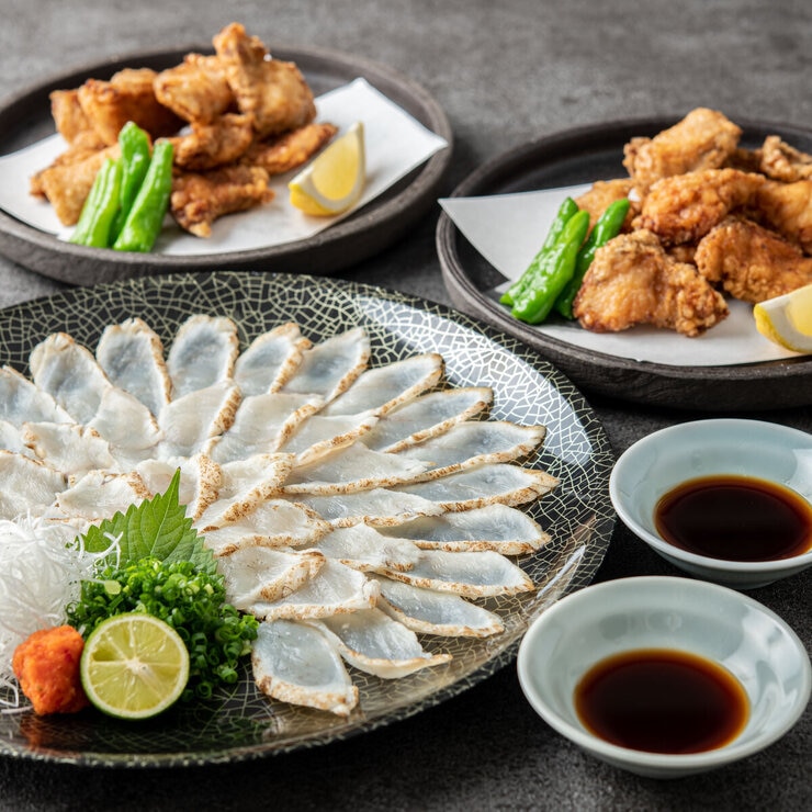 【冷凍】天然まふぐセット(炙り刺身・唐揚げ) 【冷凍】天然まふぐセット(炙り刺身・唐揚げ)