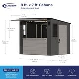 Suncast Cabana バーカウンター付き 屋外物置