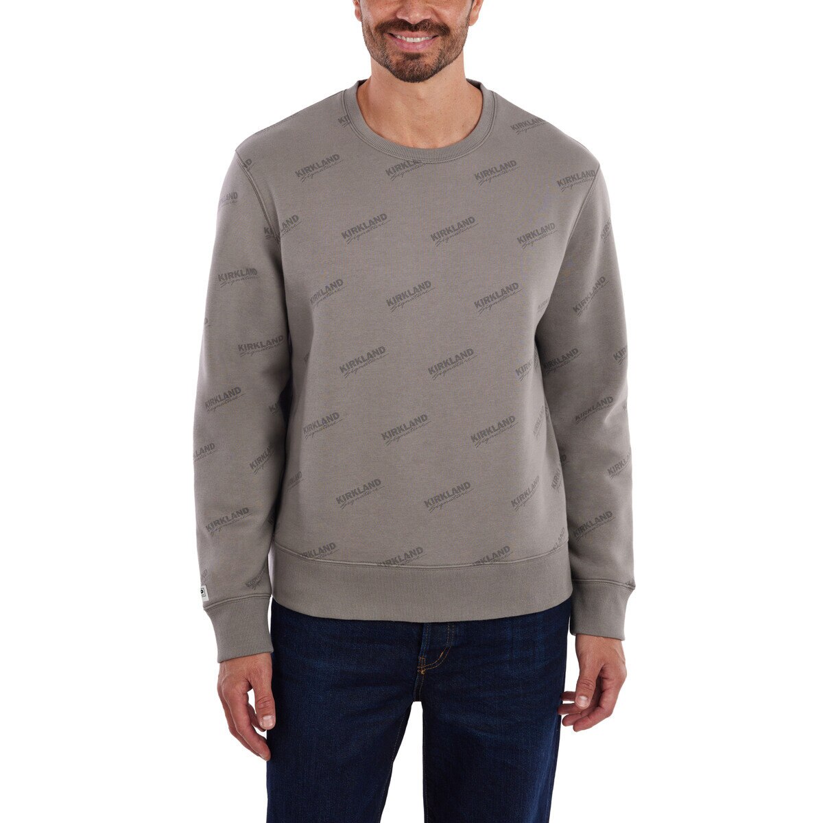 カークランドシグネチャー ユニセックス クルーネック スウェット ムーンダスト S/M