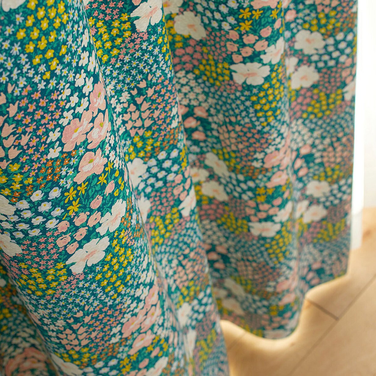 Design Life Floride ドレープカーテン 100 x 178 cm オハナバタケミックス