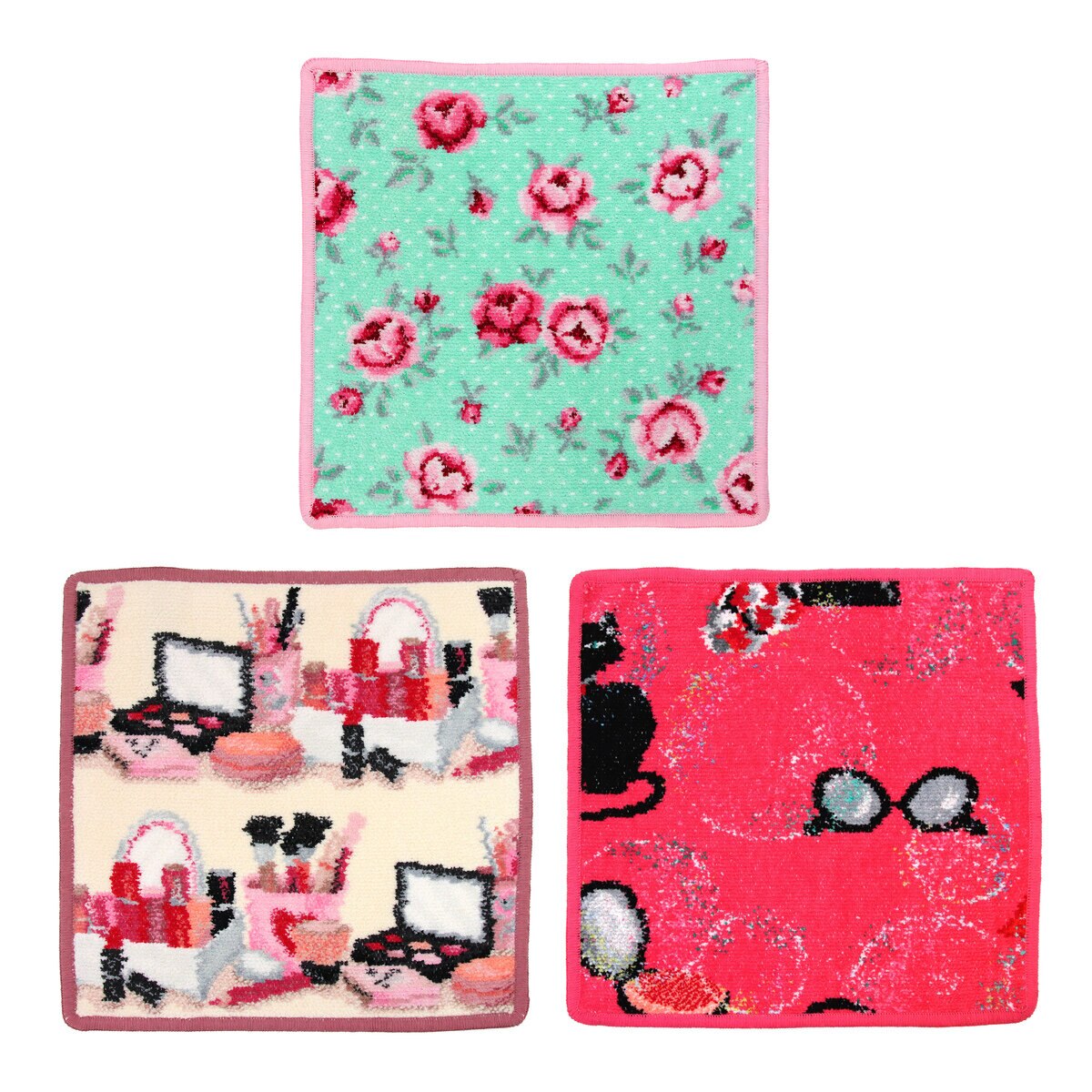 フェイラー ハンドタオル 25 X 25cm 3枚セット モン プチヴェール キャンディーピンク ベッラ ローズウッド オードリー ピンク Costco Japan