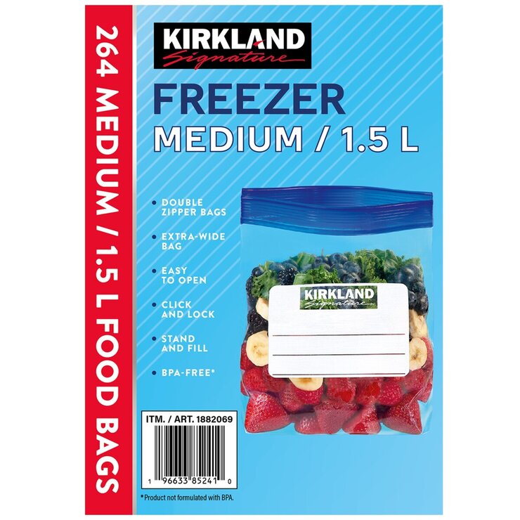カークランドシグネチャー フリーザーバッグ Mサイズ 264枚