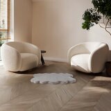 Mon Chateau フェイクファーラグ 60 x 99cm グレーソリッド