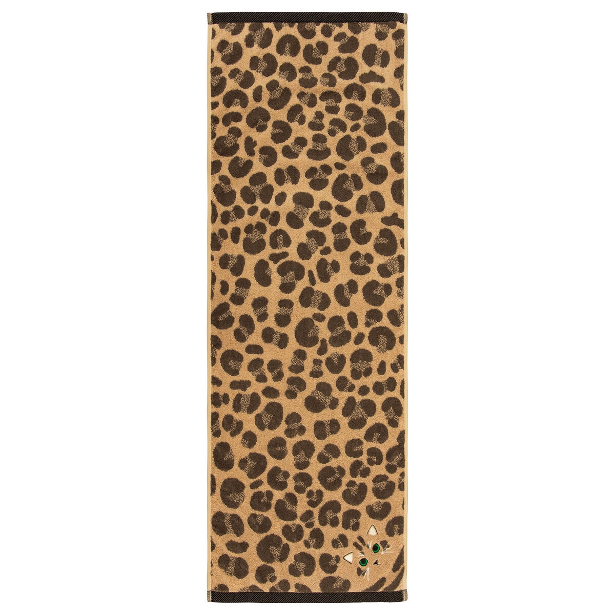 Uchinoko うちのニャンコ毛並ロングフェイスタオル 34cm x 100cm 3枚組 ロゼット（ブラウン）