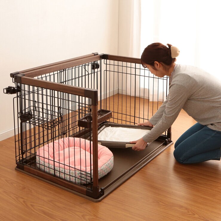 アイリスオーヤマ オープン ウッディーサークル ダークブラウン