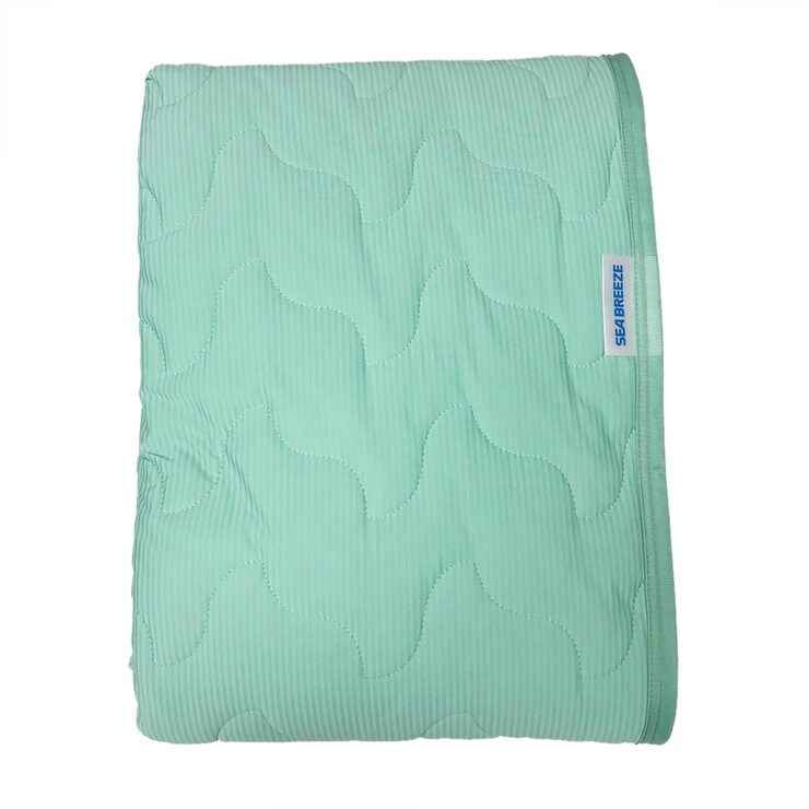 シーブリーズ 接触冷感 敷パッド シングルサイズ グリーン 100cm x 205cm