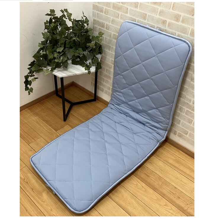 昭和西川 冷感フロアクッション ブルー