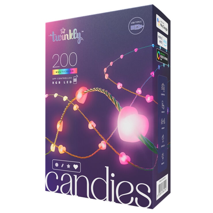 Twinkly(トゥインクリー) キャンディーズ 200LED スマートデコレーションライト ハート型 Twinkly(トゥインクリー) キャンディーズ 200LED スマートデコレーションライト ハート型