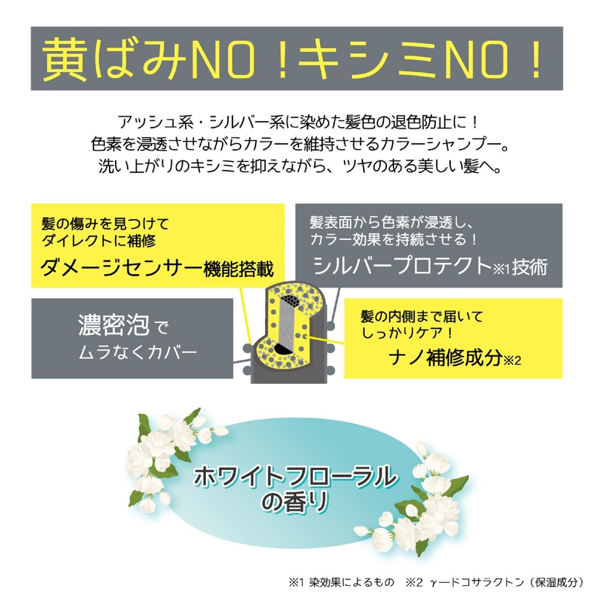 TOTTIMO!　カラーシャンプー 500mL x 2 シルバー