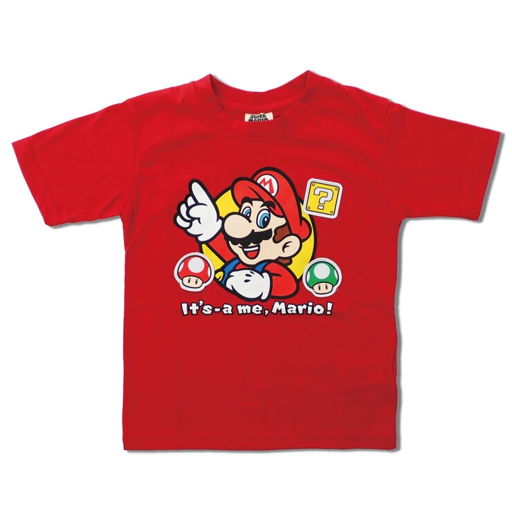 スーパーマリオ キッズ 半袖Tシャツ レッド スーパーマリオ キッズ 半袖Tシャツ レッド